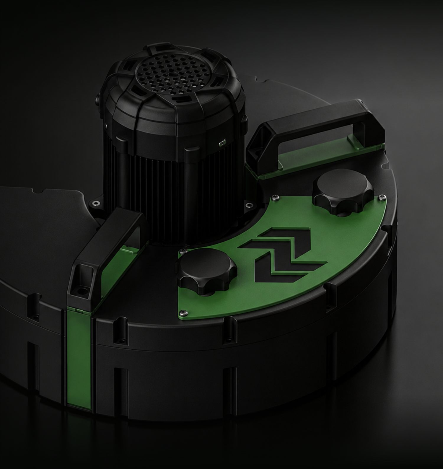 Kiwi 48V drive system: horseshoe LFP battery pack around the drive motor
